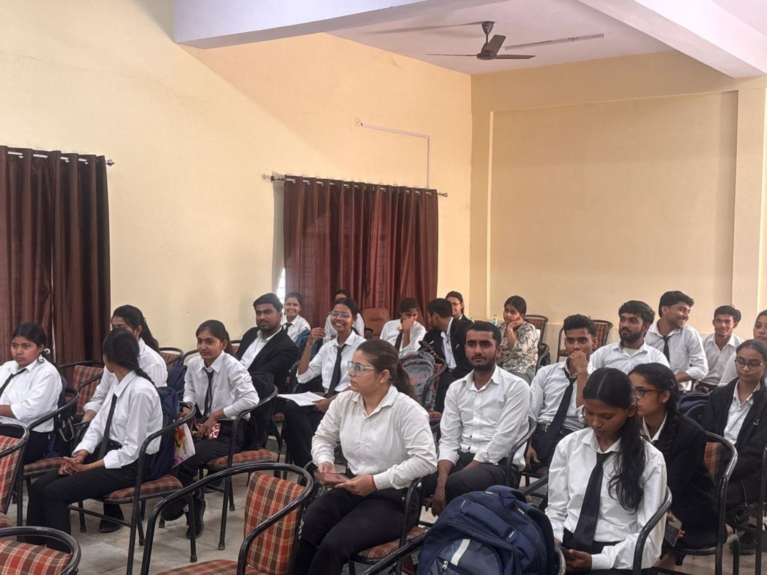 Students attending a session